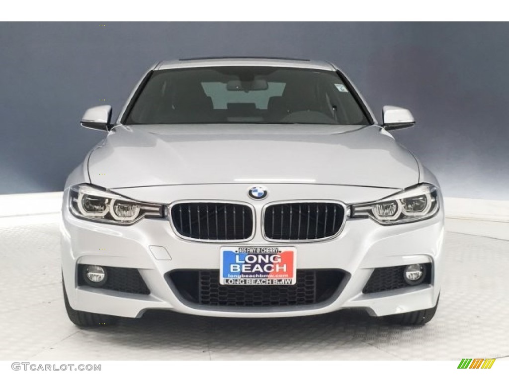 2018 3 Series 330i Sedan - Glacier Silver Metallic / Black photo #2