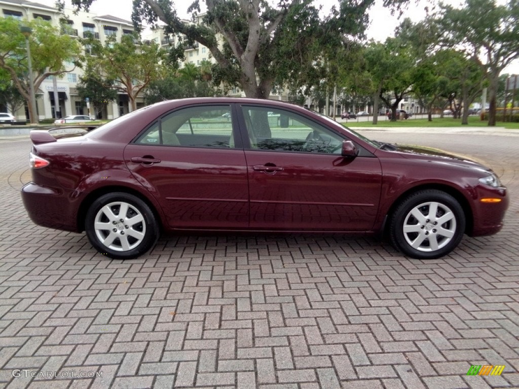 2006 MAZDA6 i Sedan - Dark Cherry Metallic / Beige photo #11