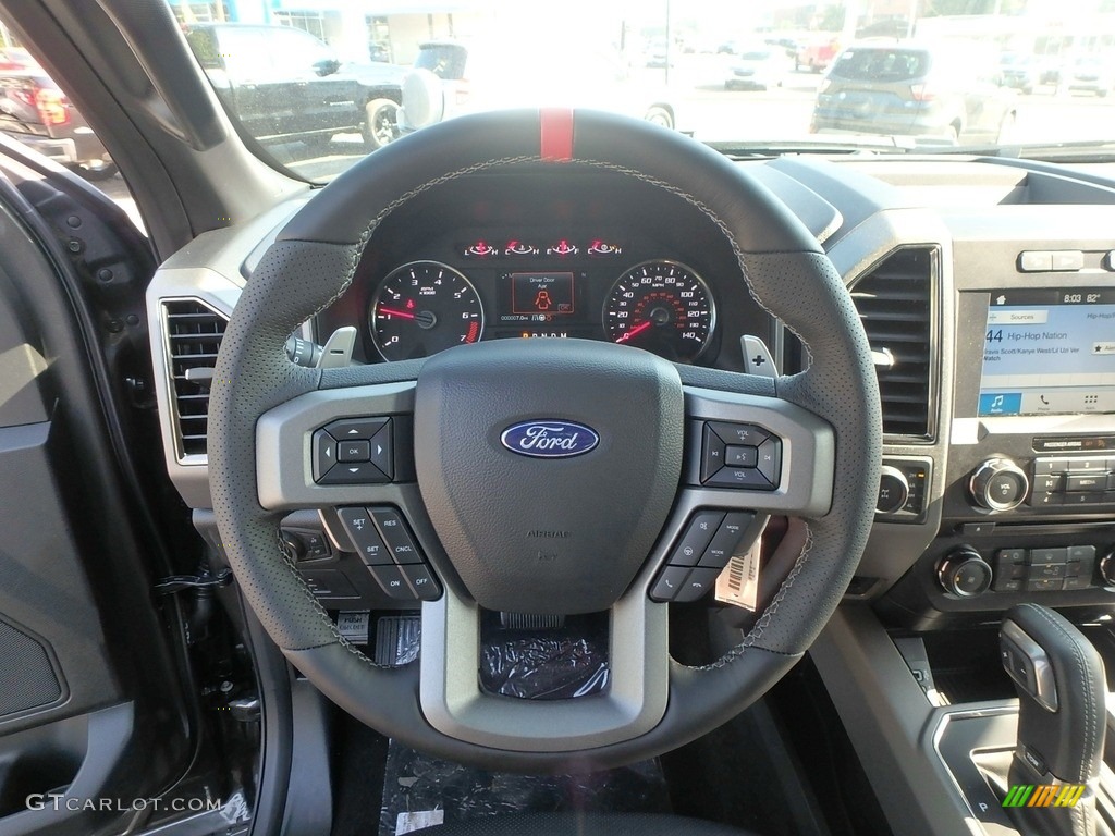 2018 Ford F150 SVT Raptor SuperCab 4x4 Raptor Black Steering Wheel Photo #127390430