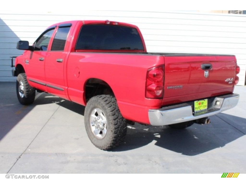 2007 Ram 2500 SLT Quad Cab 4x4 - Flame Red / Khaki photo #9