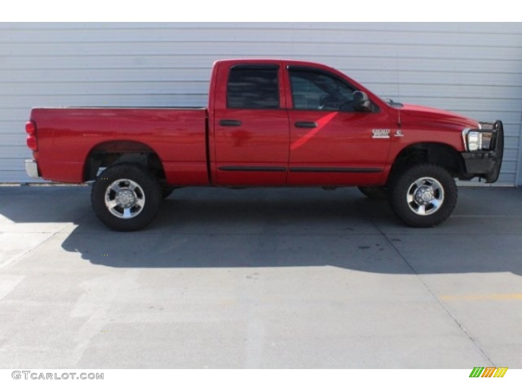 2007 Ram 2500 SLT Quad Cab 4x4 - Flame Red / Khaki photo #12
