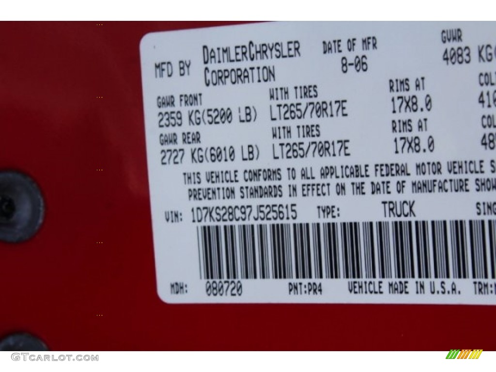 2007 Ram 2500 SLT Quad Cab 4x4 - Flame Red / Khaki photo #33