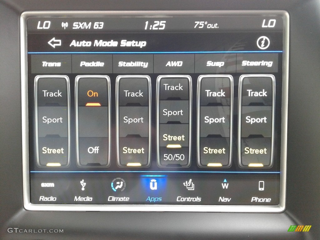 2018 Jeep Grand Cherokee Trackhawk 4x4 Controls Photo #127397222