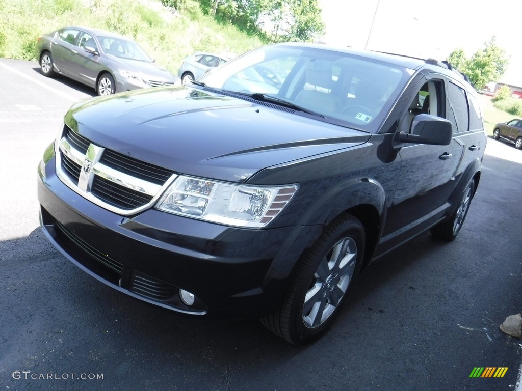 2010 Journey SXT AWD - Brilliant Black Crystal Pearl / Pastel Pebble Beige photo #6