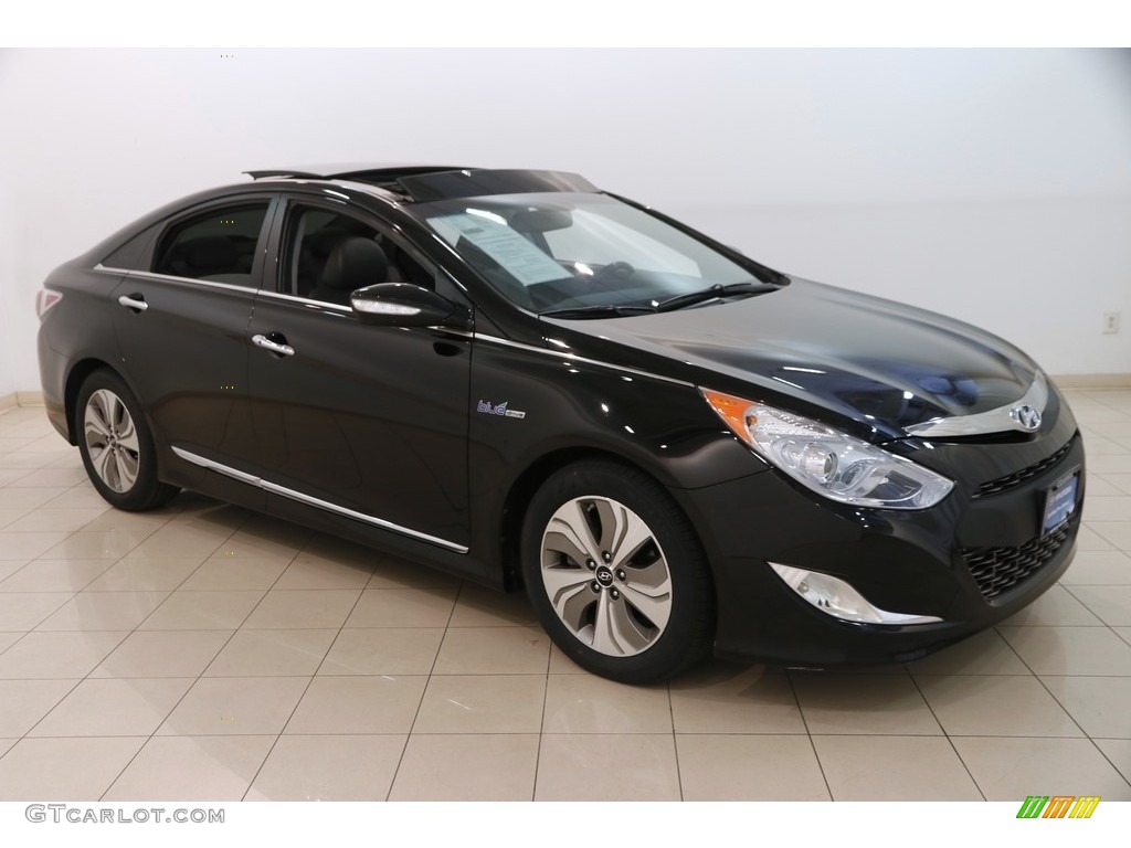 2015 Sonata Hybrid Limited - Eclipse Black / Gray photo #1