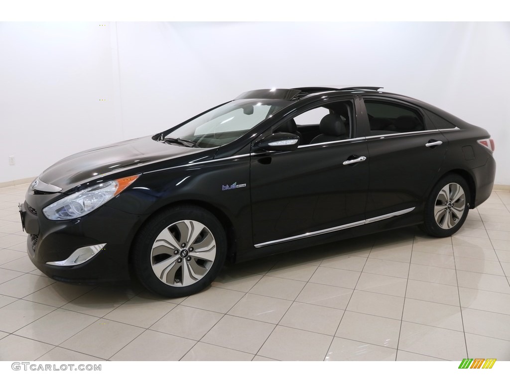2015 Sonata Hybrid Limited - Eclipse Black / Gray photo #3