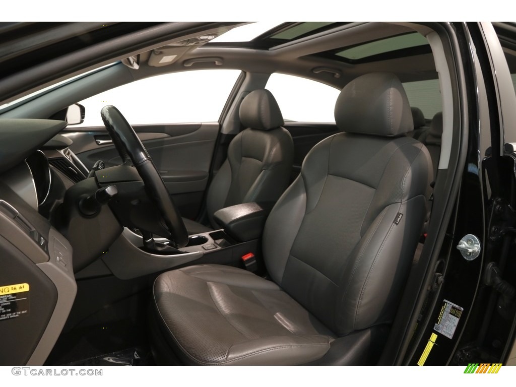 2015 Sonata Hybrid Limited - Eclipse Black / Gray photo #5