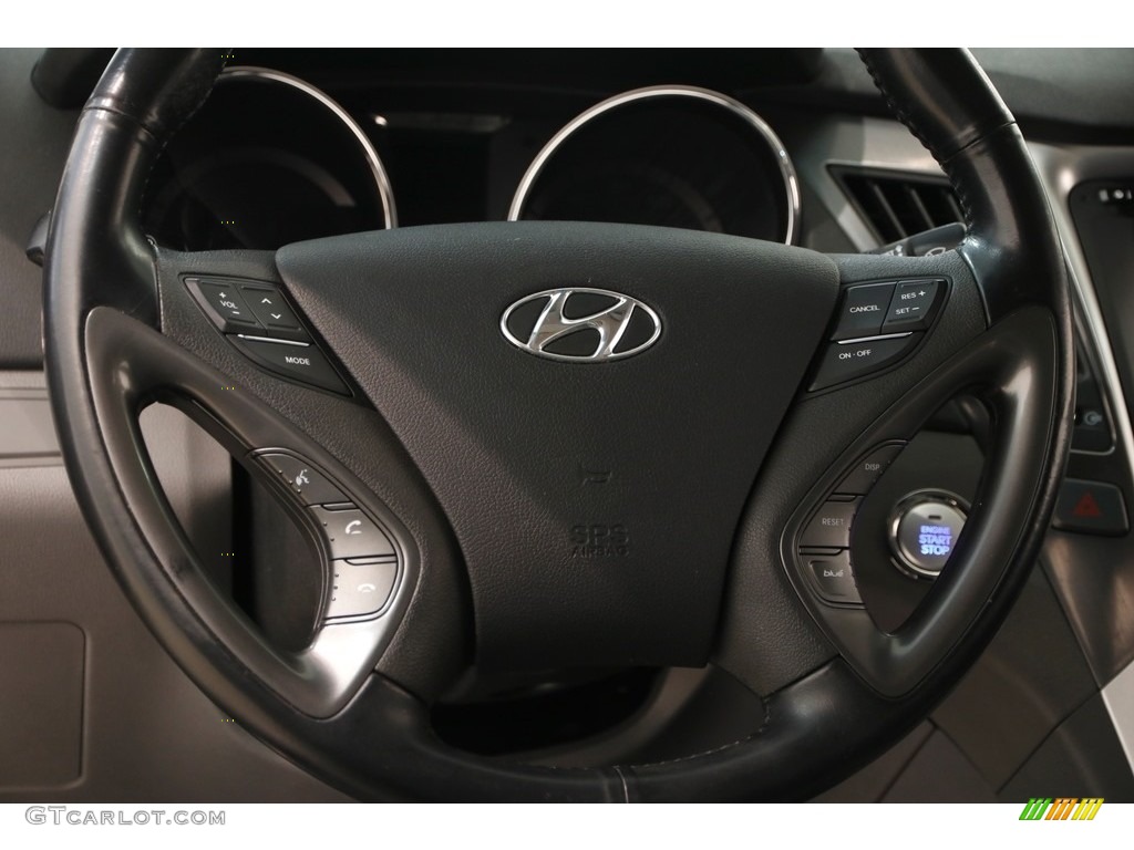 2015 Sonata Hybrid Limited - Eclipse Black / Gray photo #7