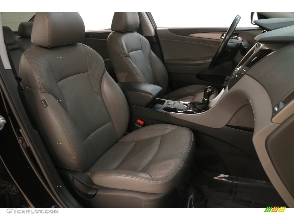 2015 Sonata Hybrid Limited - Eclipse Black / Gray photo #16