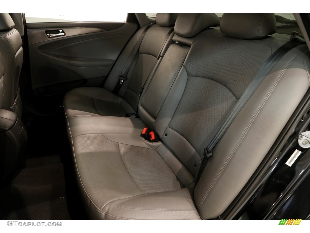 2015 Sonata Hybrid Limited - Eclipse Black / Gray photo #18