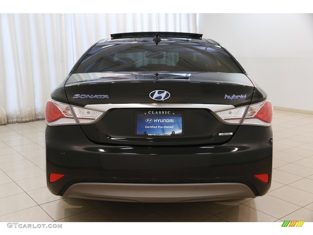 2015 Sonata Hybrid Limited - Eclipse Black / Gray photo #19