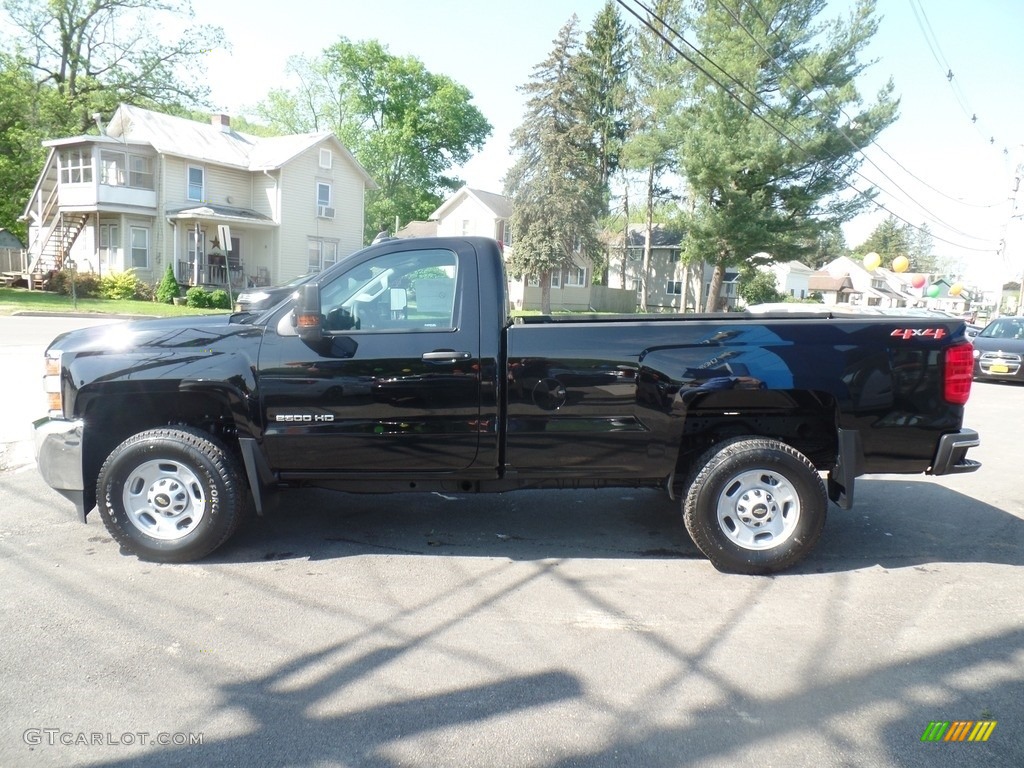 Black 2018 Chevrolet Silverado 2500HD Work Truck Regular Cab 4x4 Exterior Photo #127400774