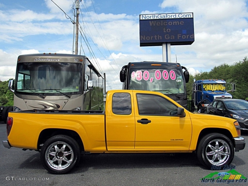 2005 Colorado Extended Cab - Yellow / Very Dark Pewter photo #6