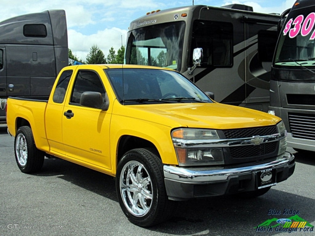 2005 Colorado Extended Cab - Yellow / Very Dark Pewter photo #7