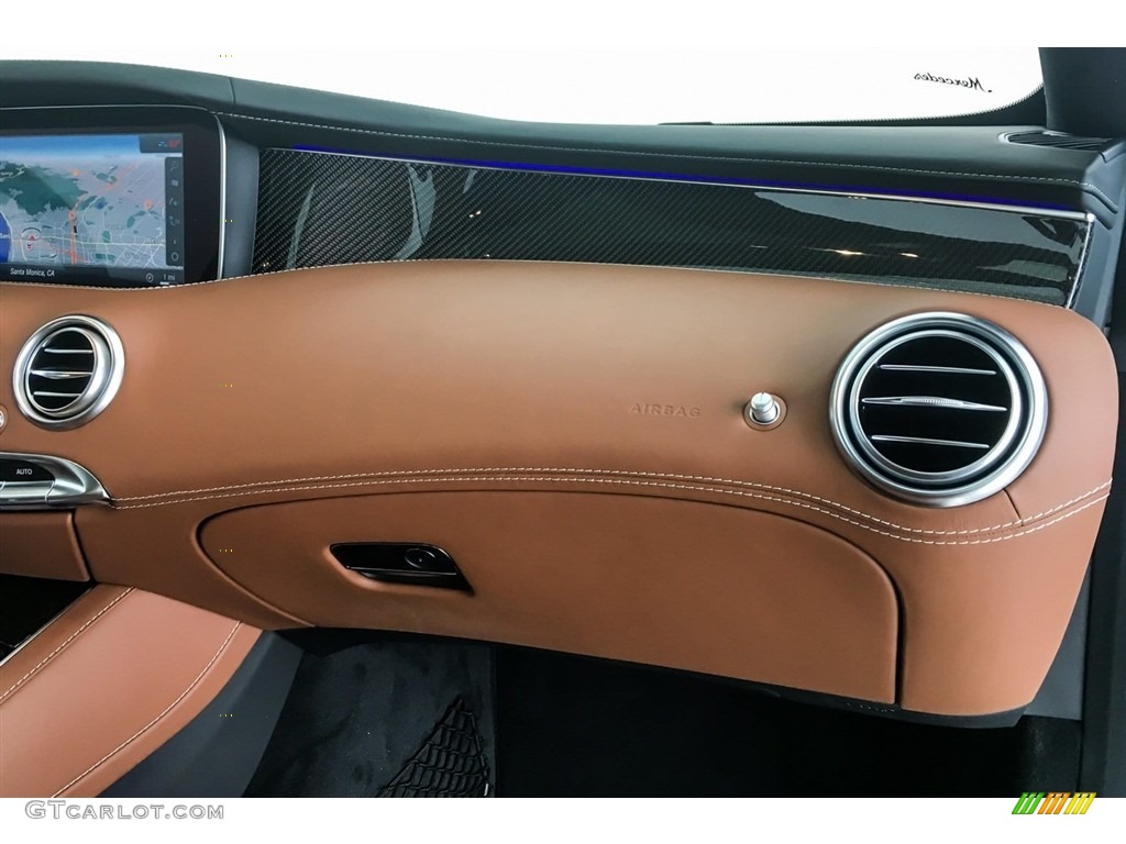 2018 Mercedes-Benz S AMG S63 Coupe designo Saddle Brown/Black Dashboard Photo #127405077