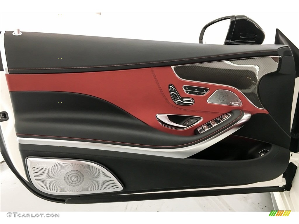 2018 Mercedes-Benz S AMG S63 Coupe designo Bengal Red/Black Door Panel Photo #127405938