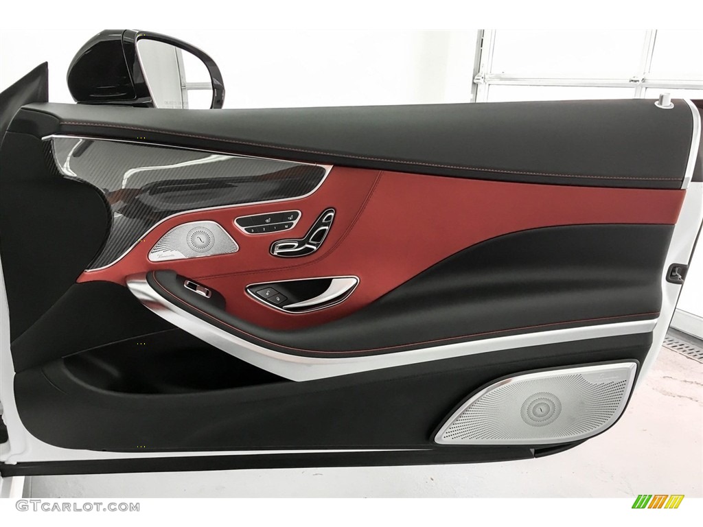 2018 Mercedes-Benz S AMG S63 Coupe designo Bengal Red/Black Door Panel Photo #127406097