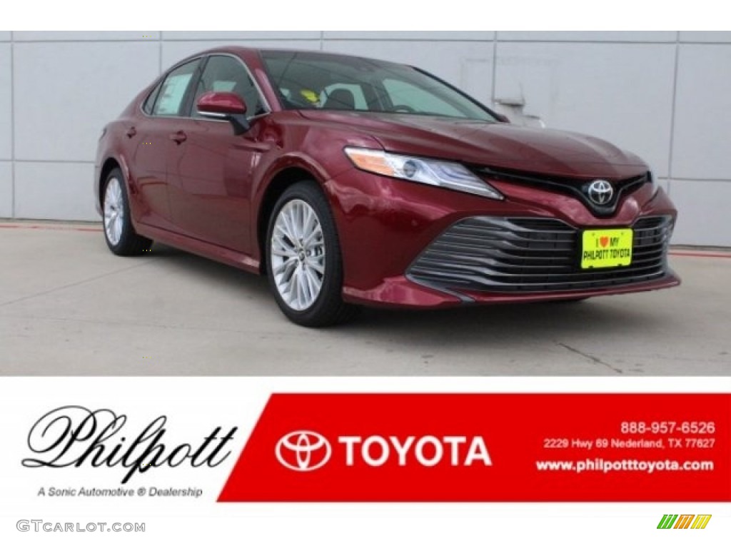 2018 Camry XLE - Ruby Flare Pearl / Black photo #1