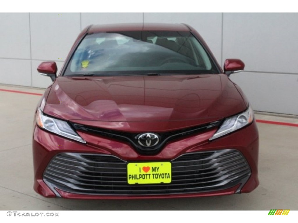 2018 Camry XLE - Ruby Flare Pearl / Black photo #2