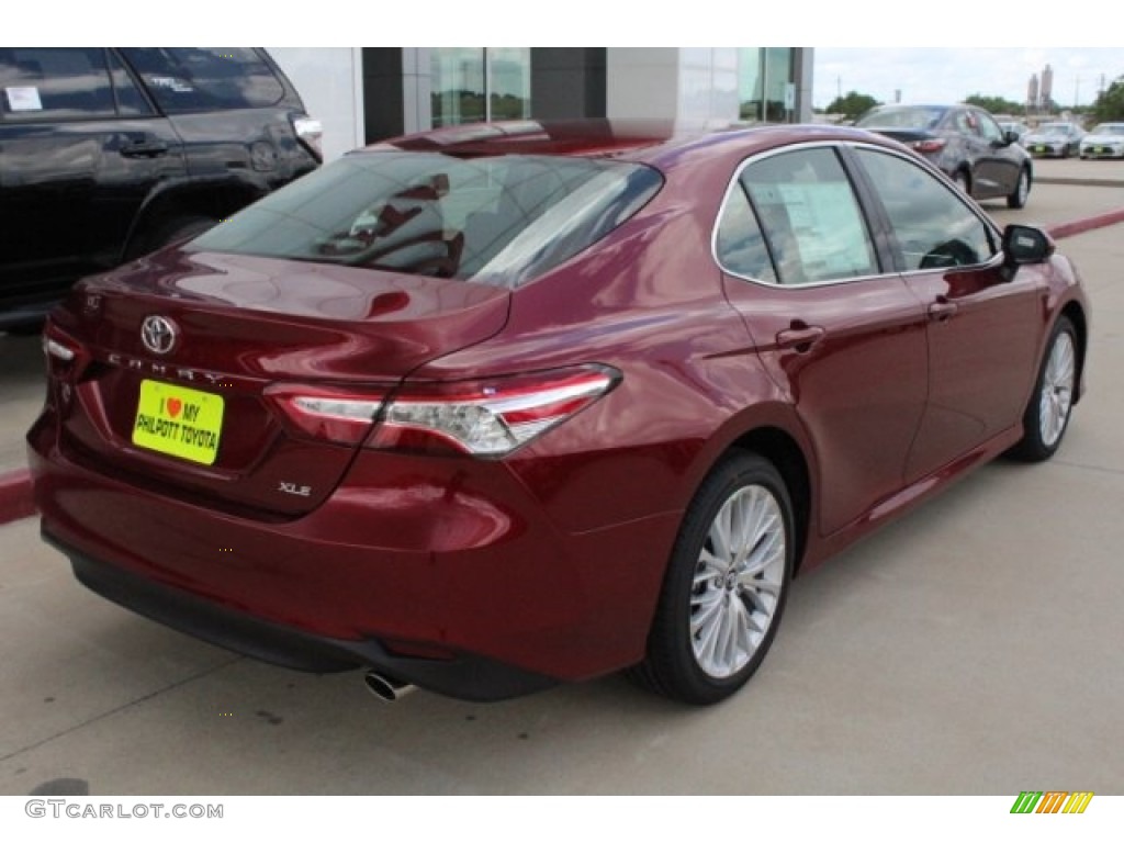 2018 Camry XLE - Ruby Flare Pearl / Black photo #8