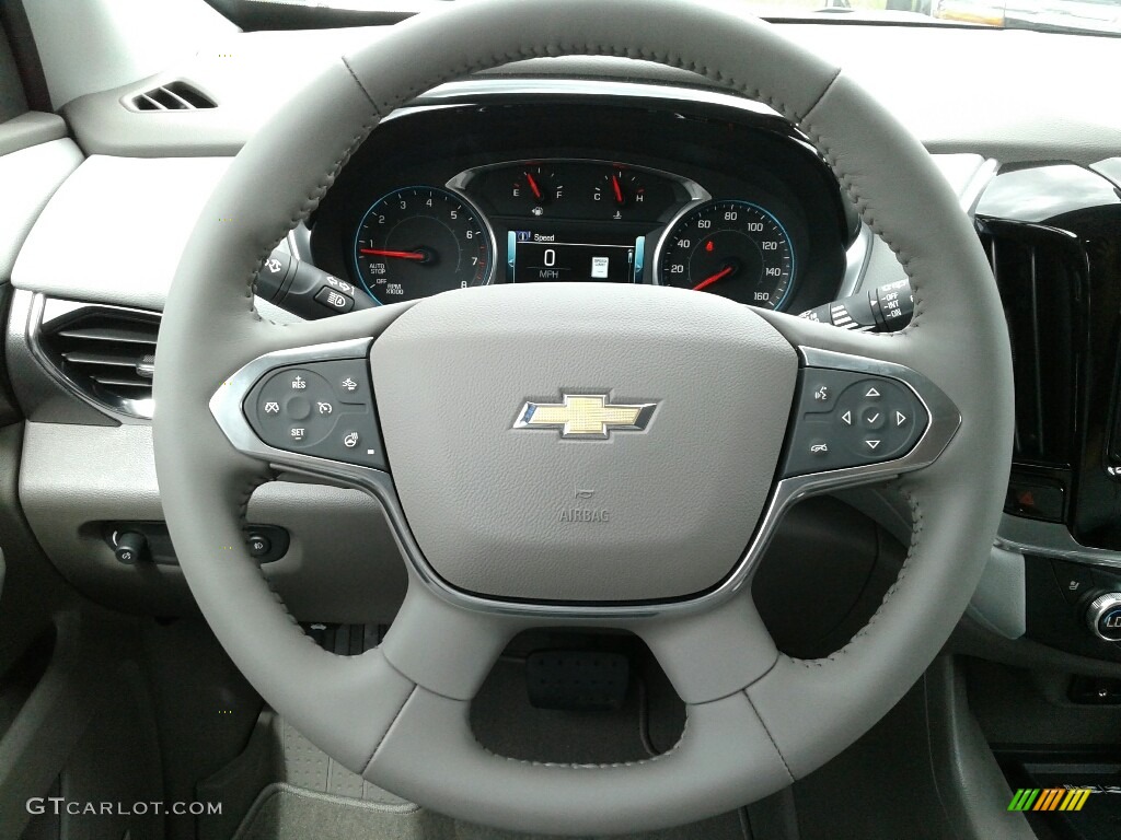 2018 Chevrolet Traverse Premier Dark Atmosphere/Medium Ash Gray Steering Wheel Photo #127410411