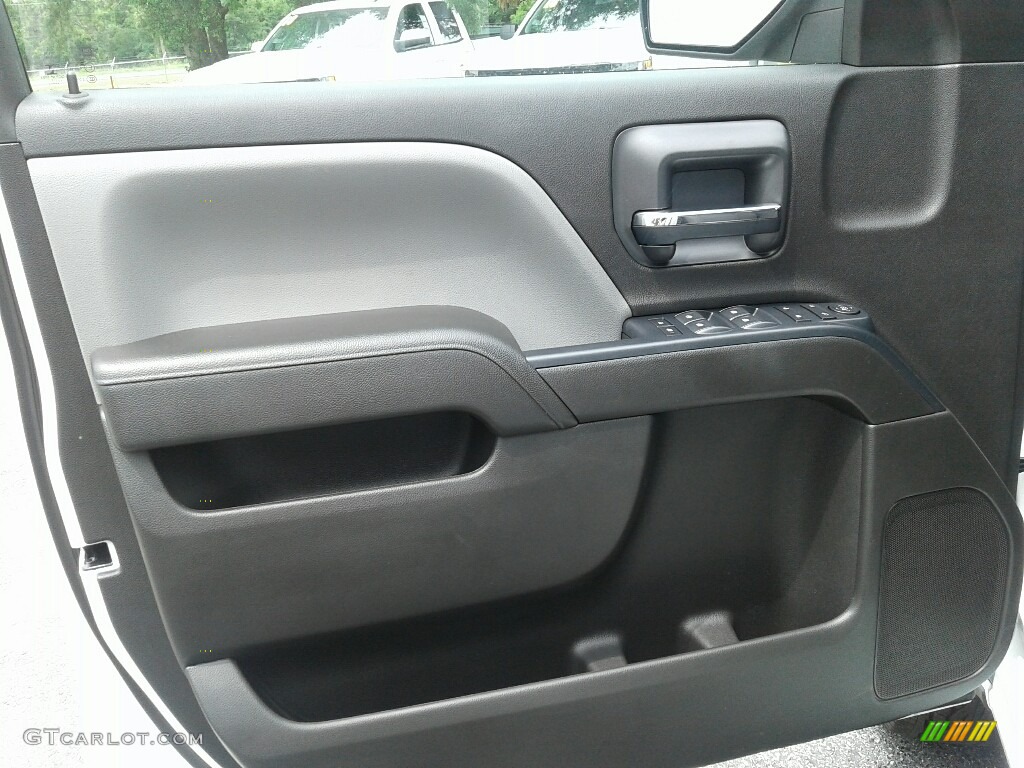 2018 Chevrolet Silverado 1500 Custom Double Cab Dark Ash/Jet Black Door Panel Photo #127411428