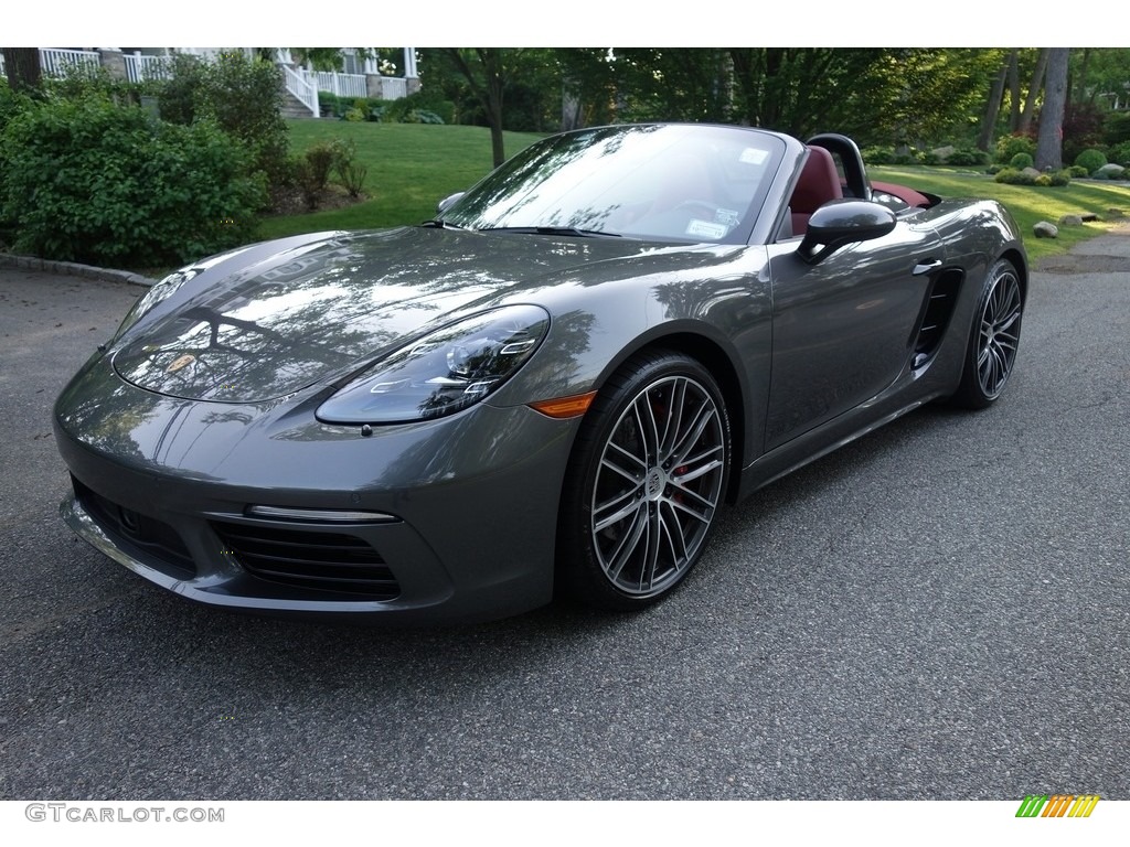 Agate Grey Metallic 2017 Porsche 718 Boxster S Exterior Photo #127411500