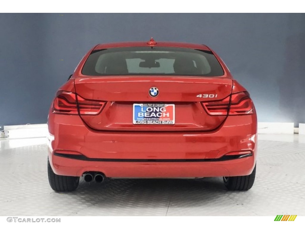 2018 4 Series 430i Gran Coupe - Melbourne Red Metallic / Black photo #3
