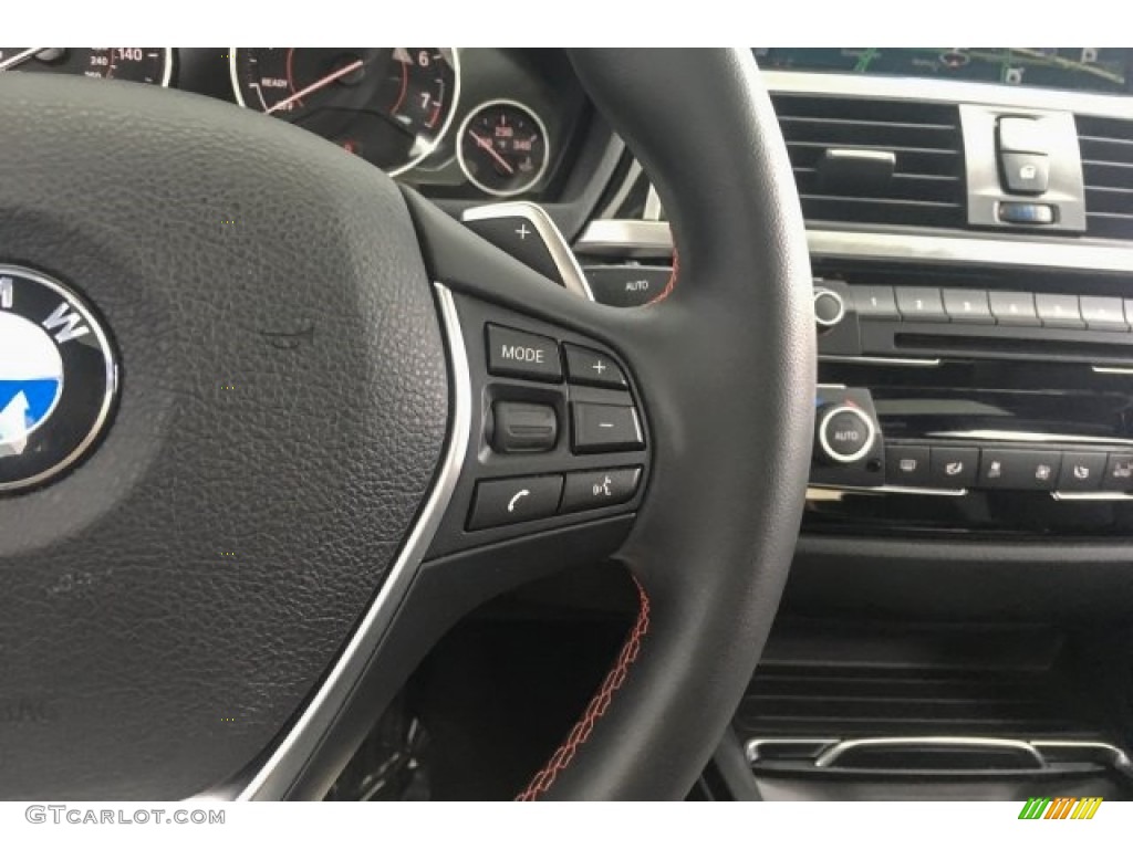 2018 BMW 4 Series 430i Gran Coupe Black Steering Wheel Photo #127412577