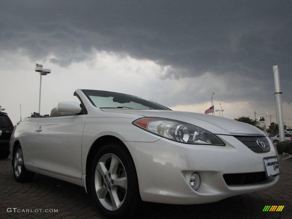2005 Solara SLE V6 Convertible - Arctic Frost Pearl White / Ivory photo #7
