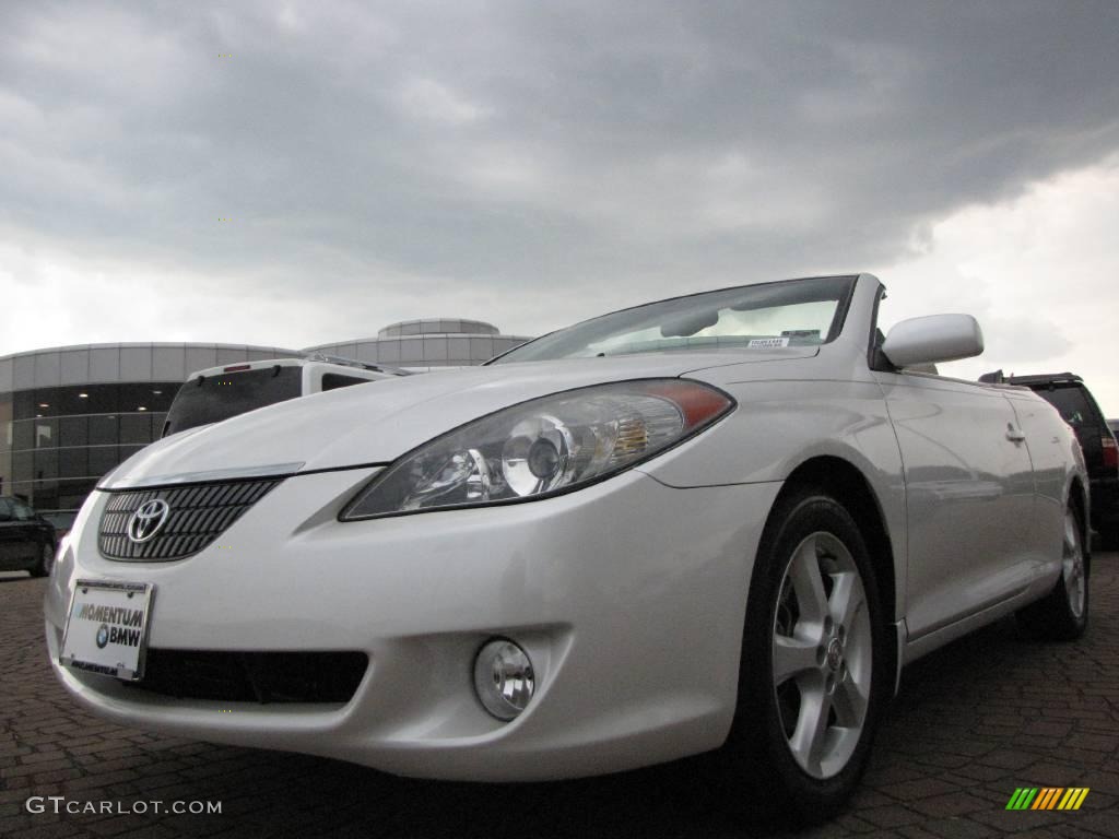 2005 Solara SLE V6 Convertible - Arctic Frost Pearl White / Ivory photo #9