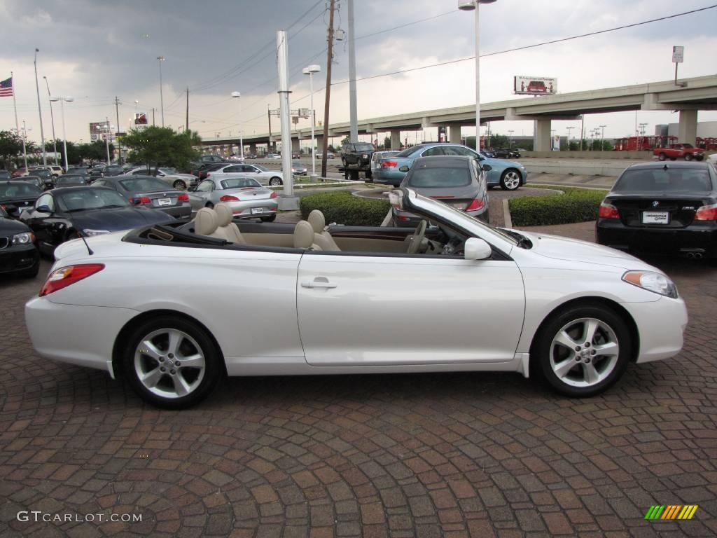2005 Solara SLE V6 Convertible - Arctic Frost Pearl White / Ivory photo #14