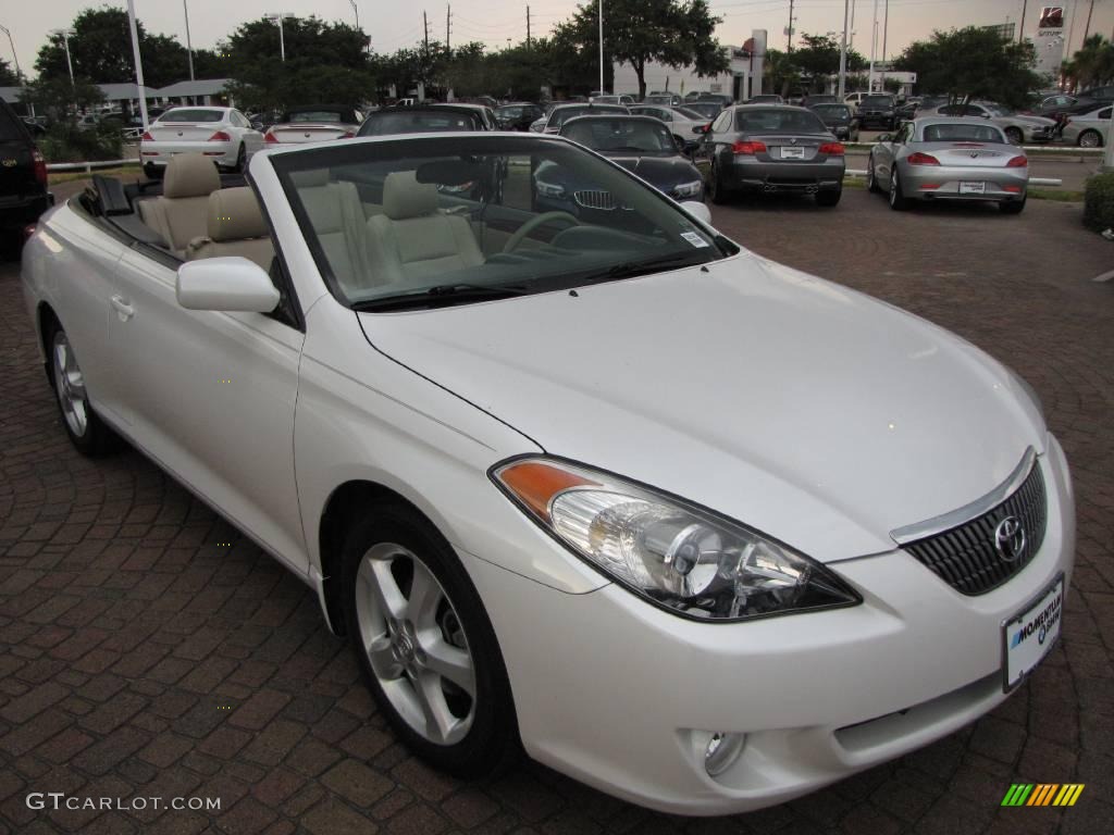 2005 Solara SLE V6 Convertible - Arctic Frost Pearl White / Ivory photo #15
