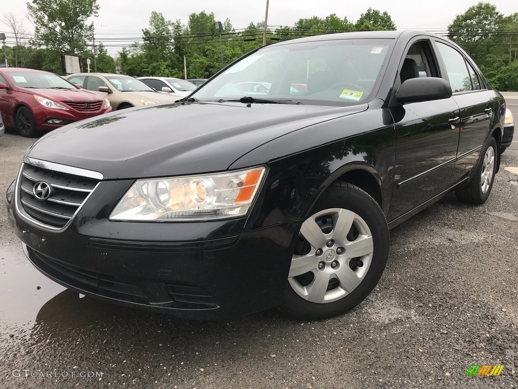 2009 Sonata GLS - Ebony Black / Camel photo #1