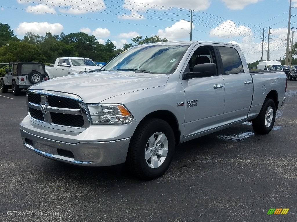 2018 1500 SLT Crew Cab - Bright Silver Metallic / Black/Diesel Gray photo #1