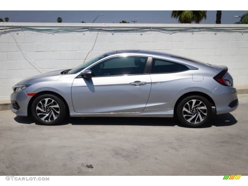 2016 Civic LX-P Coupe - Lunar Silver Metallic / Black/Gray photo #9