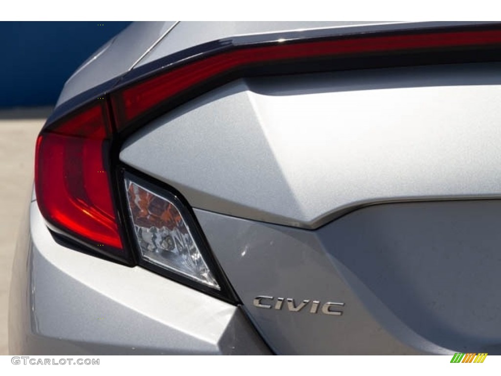 2016 Civic LX-P Coupe - Lunar Silver Metallic / Black/Gray photo #11