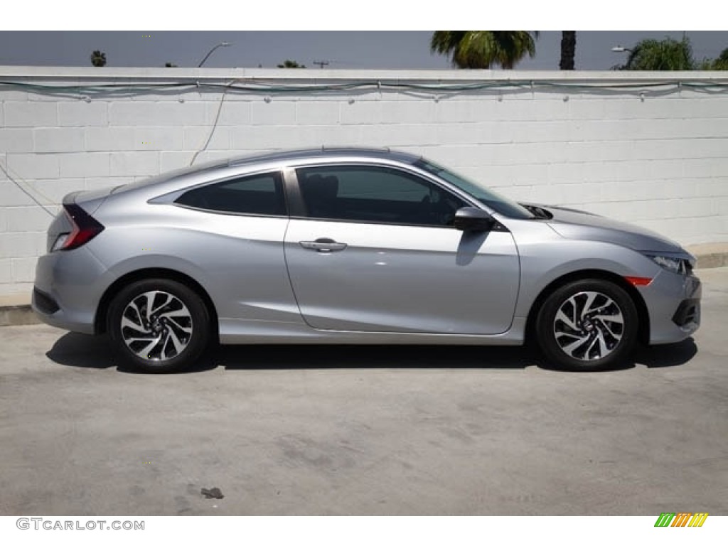 2016 Civic LX-P Coupe - Lunar Silver Metallic / Black/Gray photo #13