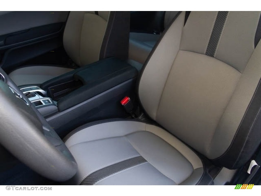 2016 Civic LX-P Coupe - Lunar Silver Metallic / Black/Gray photo #19
