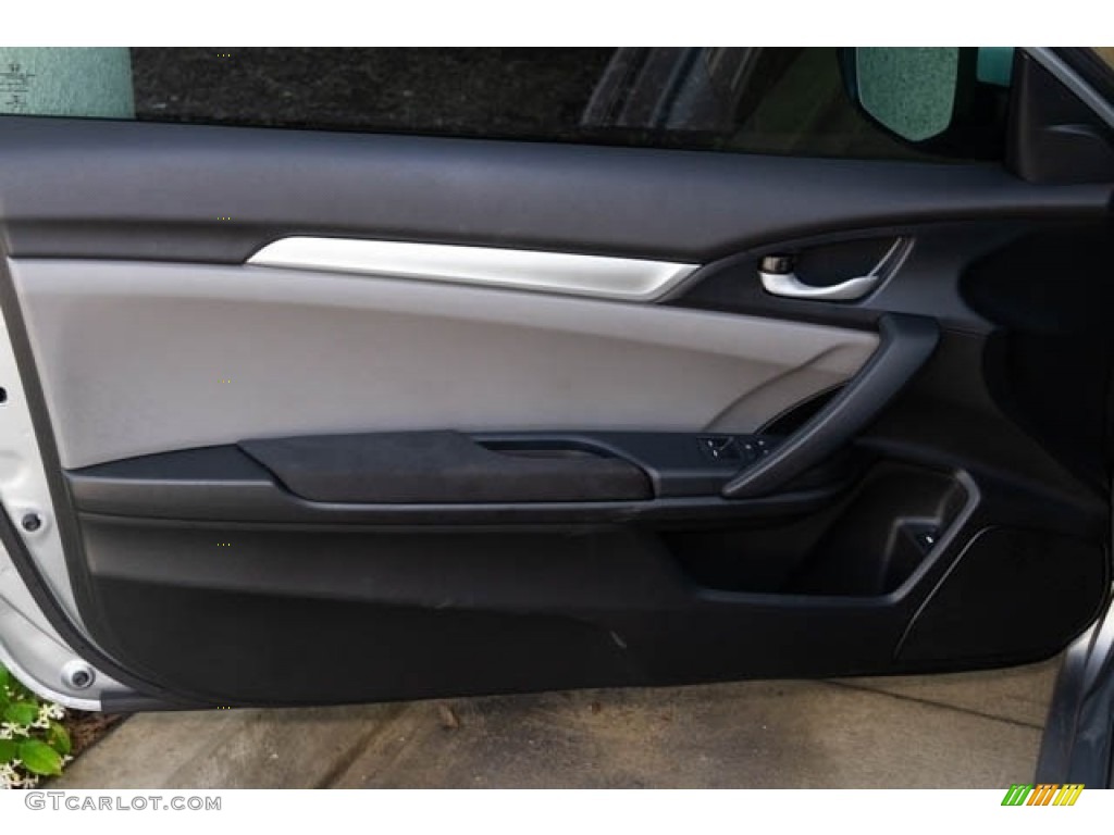 2016 Civic LX-P Coupe - Lunar Silver Metallic / Black/Gray photo #29