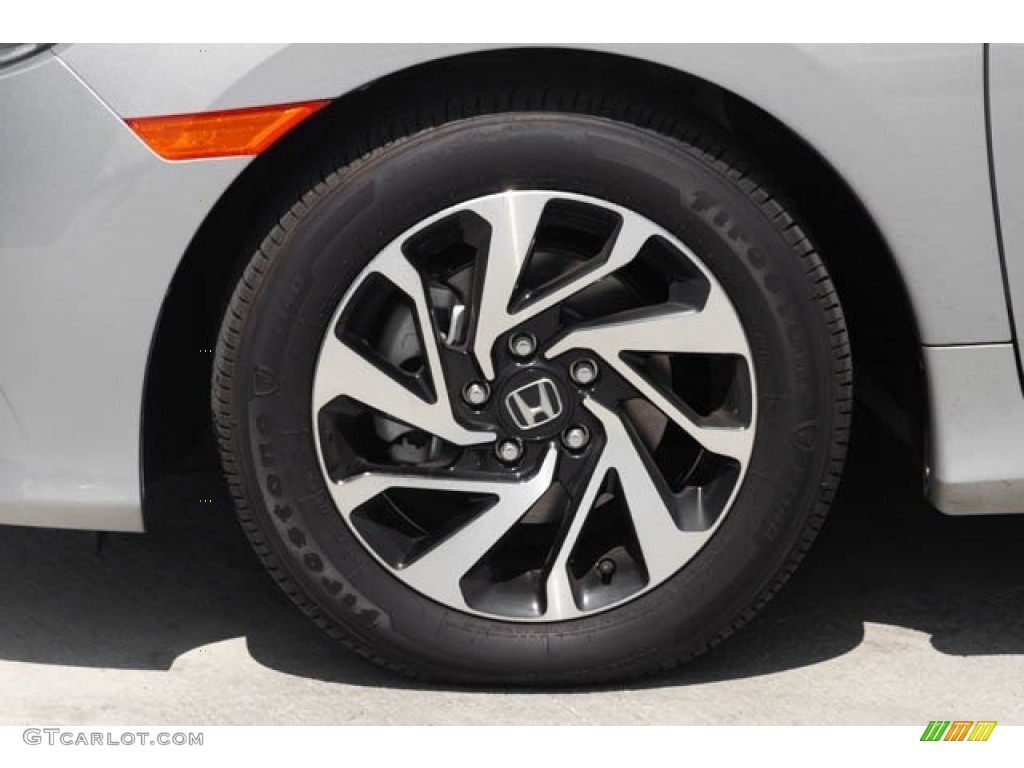 2016 Civic LX-P Coupe - Lunar Silver Metallic / Black/Gray photo #33
