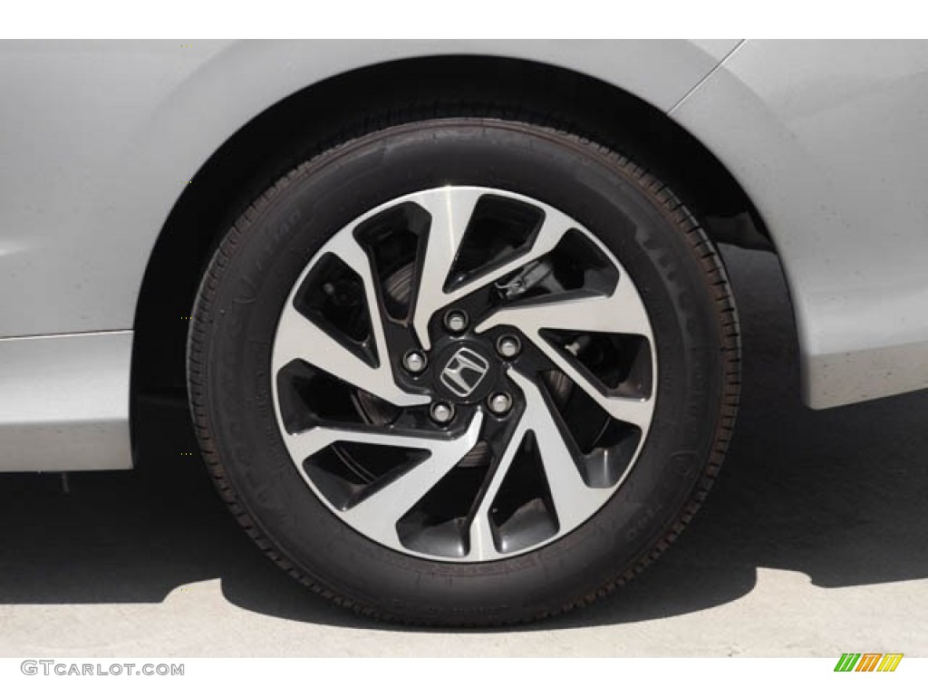 2016 Civic LX-P Coupe - Lunar Silver Metallic / Black/Gray photo #34