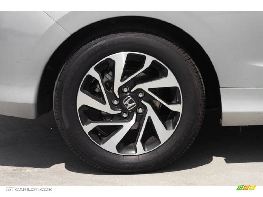 2016 Civic LX-P Coupe - Lunar Silver Metallic / Black/Gray photo #35