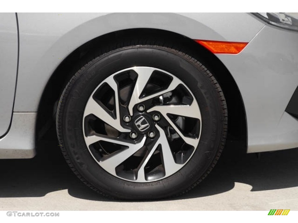 2016 Civic LX-P Coupe - Lunar Silver Metallic / Black/Gray photo #36