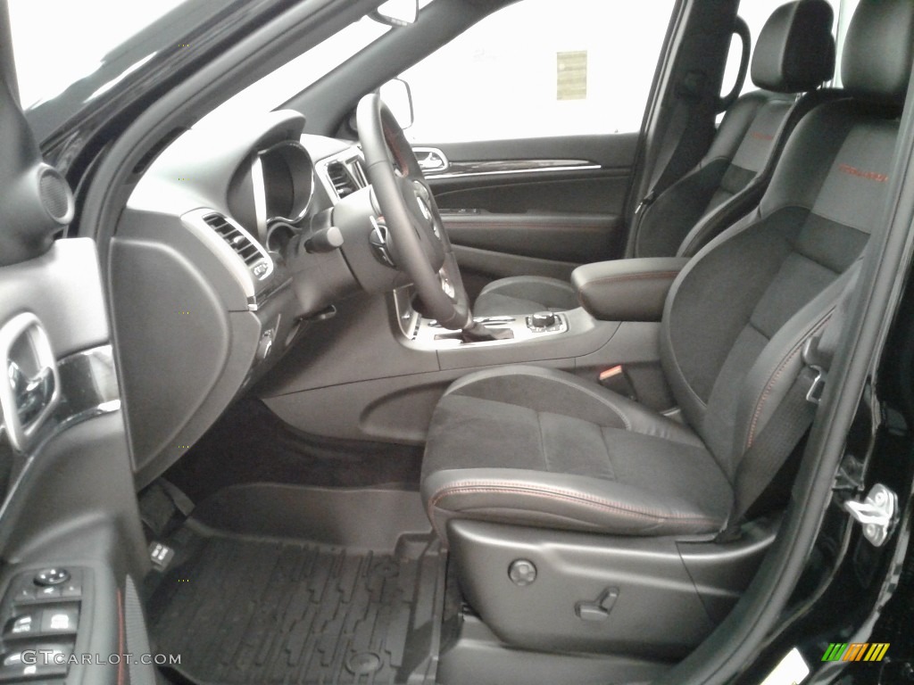Black/Ruby Red Interior 2018 Jeep Grand Cherokee Trailhawk 4x4 Photo #127432931
