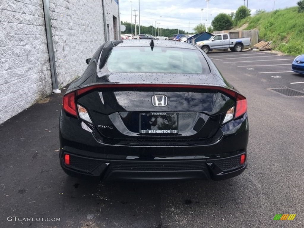 2018 Civic EX-L Coupe - Crystal Black Pearl / Black/Ivory photo #5