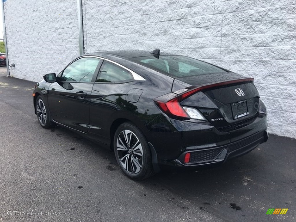 2018 Civic EX-L Coupe - Crystal Black Pearl / Black/Ivory photo #6