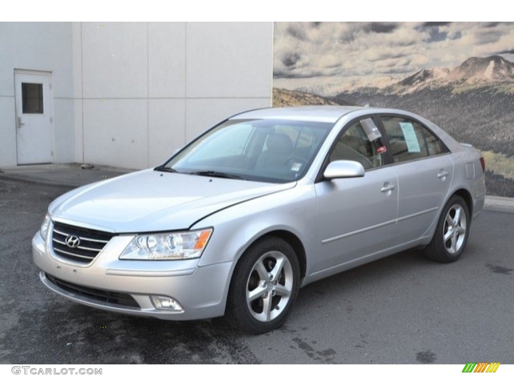 2009 Sonata SE V6 - Bright Silver / Gray photo #3