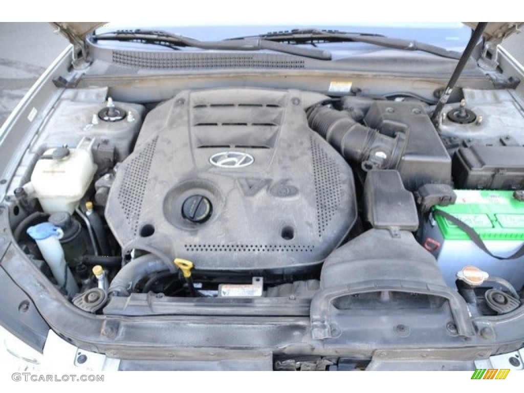 2009 Sonata SE V6 - Bright Silver / Gray photo #9