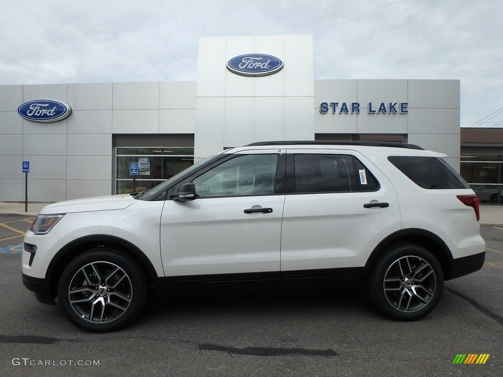 2018 Explorer Sport 4WD - White Platinum / Ebony Black photo #1